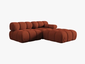 CANAPEA/COLTAR MODULAR BELLIS DREAPTA, 3 LOCURI, 282 CM, SCORTISORA 44, TAPITERIE DIN CATIFEA 3D, DESIGN DEOSEBIT - Img 2