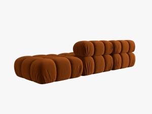 CANAPEA/COLTAR MODULAR BELLIS DREAPTA, 3 LOCURI, 282 CM, SCORTISORA 56, TAPITERIE DIN CATIFEA, DESIGN DEOSEBIT - Img 3