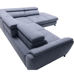 CANAPEA COPER, MODEL DREAPTA, GRI, DIN TEXTIL/STOFA, EXTENSIBIL, SPATIU DEPOZITARE, STIL MODERN, TK - Img 4