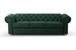 CANAPEA EXTENSIBILA 3 LOCURI, VALENTINO VERDE, DIN STOFA( CATIFEA) DE CALITATE SUPERIOARA
