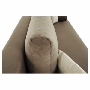 CANAPEA EXTENSIBILA CLIV, CAPPUCCINO/BEJ, DIN TEXTIL, CU SPATIU DEPOZITARE SI PERNE, STIL MODERN, TK - Img 8