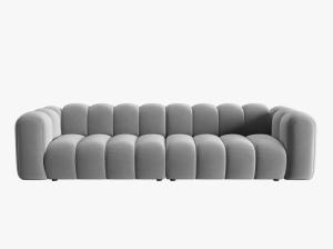 CANAPEA LUPIN, 4 LOCURI, 288 CM, GRI 17, TAPITERIE DIN CATIFEA, DESIGN DEOSEBIT