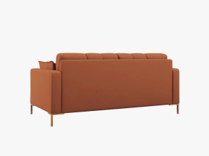 CANAPEA MAMAIA, 2 LOCURI, 152 CM, SCORTISOARA 52/AURIU, TAPITERIE DIN STOFA FINA, DESIGN DEOSEBIT - Img 3