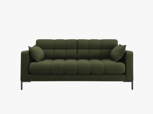 CANAPEA MAMAIA, 2 LOCURI, 152 CM, VERDE 39/NEGRU, TAPITERIE DIN STOFA FINA, DESIGN DEOSEBIT - Img 2