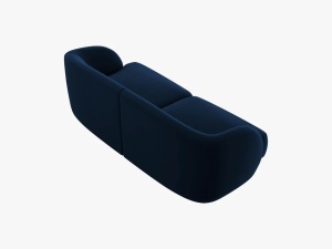CANAPEA MILEY, 2 LOCURI, 180 CM, ALBASTRU 86, TAPITERIE DIN CATIFEA, DESIGN DEOSEBIT - Img 3