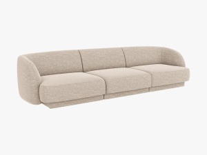 CANAPEA MILEY, 3 LOCURI, 259 CM, BEJ 30, TAPITERIE CHENILLE, DESIGN DEOSEBIT