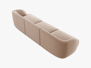 CANAPEA MILEY, 3 LOCURI, 259 CM, CAPPUCCINO 40, TAPITERIE DIN CATIFEA, DESIGN DEOSEBIT - Img 3