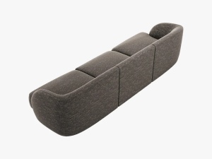 CANAPEA MILEY, 3 LOCURI, 259 CM, GRI 16, TAPITERIE CHENILLE, DESIGN DEOSEBIT - Img 3