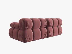 CANAPEA MODULARA BELLIS, 2 LOCURI, 188 CM, ROZ 63, TAPITERIE DIN CATIFEA, DESIGN DEOSEBIT - Img 3