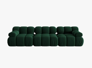 CANAPEA MODULARA BELLIS, 3 LOCURI, 282 CM, VERDE 38, TAPITERIE DIN CATIFEA, DESIGN DEOSEBIT - Img 3