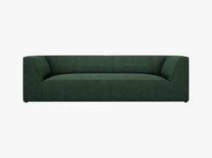 CANAPEA RUBY, CU 3 LOCURI, VERDE, CU TAPITERIE DIN TEXTIL STRUCTURAT, MICADONI
