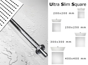 CAP DUS REA, ULTRA SLIM, SQUARE, 20X20, CROM, CALITATE SUPERIOARA, REA