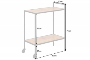 CARUCIOR DE SERVIRE, SLIM LINE 60CM, DIN LEMN SI METAL, COD 42041, STIL VINTAGE - Img 6