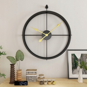 CEAS DECORATIV 3D GOLD/BLACK TUY ROTUND 50CM STIL INDUSTRIAL