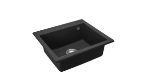 CHIUVETA BUCATARIE REA WEST XL DOTS, NEGRU, DIN GRANIT, CALITATE SUPERIOARA