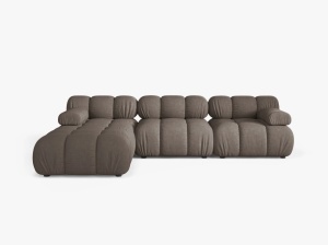 COLTAR BELLIS, CU 4 LOCURI, CAPPUCCINO, CU TAPITERIE DIN TEXTIL STRUCTURAT LIBERTY, MICADONI