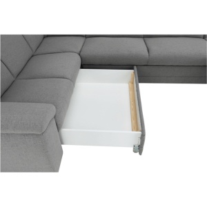 COLTAR BITER U, TIP U, MODEL DREAPTA, GRI, DIN TEXTIL/STOFA, EXTENSIBIL, SPATIU DEPOZITARE, STIL MODERN, TK - Img 5