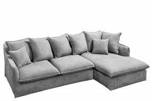 COLTAR DREAPTA, MATERIAL BOUCLE, 255CM, CULOARE GRI, DESIGN MODERN, ARTIM GROUP SELECTION - Img 2