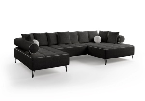 COLTAR ELEGANT, VIVIENNE U, DIN STOFA, NEGRU, 372CM , ARTIM GROUP SELECTION