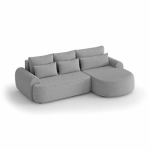 COLTAR EXTENSIBIL, MODEL BESTSELLER, OLIVIO, GRI MATERIAL DE CALITATE BOUCLE, DESIGN DEOSEBIT