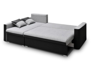 COLTAR FLAVIO PE DREAPTA, CU LADA DEPOZITARE, EXTENSIBIL 230CM, GRI/ALB - Img 4