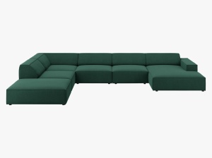 COLTAR JODIE, STANGA, 7 LOCURI, 364 CM, DIVERSE CULORI SI MATERIALE, DESIGN DEOSEBIT - Img 13