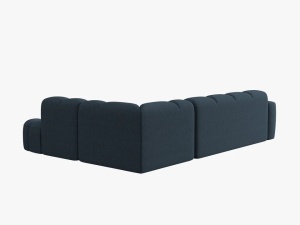 COLTAR LISA, DREAPTA, 5 LOCURI, 293 CM, ALBASTRU INCHIS 77, TAPITERIE DIN STOFA, DESIGN DEOSEBIT - Img 3