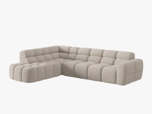 COLTAR LISA, STANGA, 5 LOCURI, 293 CM, BEJ 05, TAPITERIE DIN STOFA, DESIGN DEOSEBIT - Img 2