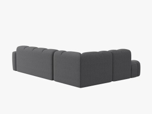 COLTAR LISA, STANGA, 5 LOCURI, 293 CM, GRI 89, TAPITERIE DIN STOFA, DESIGN DEOSEBIT - Img 3