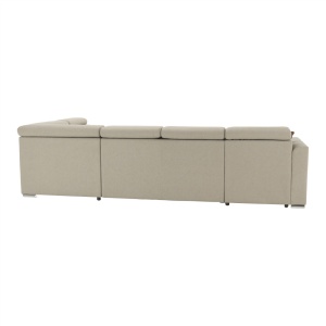 COLTAR MARIETA U, MODEL DREAPTA, BEJ/CARAMIZIU, DIN TEXTIL CABLO, EXTENSIBIL, SPATIU DEPOZITARE, STIL MODERN, TK - Img 3