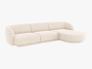 COLTAR MILEY DREAPTA, 4 LOCURI, 255 CM, BEJ DESCHIS DESCHIS 23, TAPITERIE CHENILLE, DESIGN DEOSEBIT