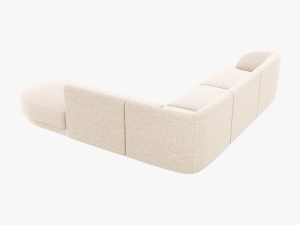 COLTAR MILEY DREAPTA, 6 LOCURI, 258 CM, BEJ DESCHIS 23, TAPITERIE CHENILLE, DESIGN DEOSEBIT - Img 2