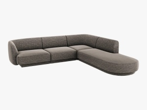 COLTAR MILEY DREAPTA, 6 LOCURI, 258 CM, GRI 16, TAPITERIE CHENILLE, DESIGN DEOSEBIT