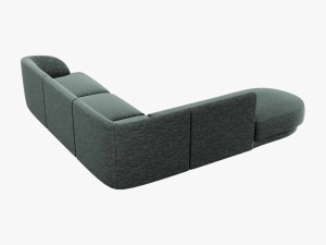 COLTAR MILEY STANGA, 6 LOCURI, 258 CM, VERDE 78, TAPITERIE CHENILLE, DESIGN DEOSEBIT - Img 3