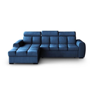 COLTAR MODERN DEOSEBIT, GOMEZ STANGA 267CM, DIN CATIFEA DE CULOARE ALBASTRA, CONFORT SPORIT - Img 4