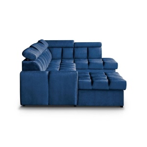COLTAR MODERN DEOSEBIT, GOMEZ U 330CM, DIN CATIFEA DE CULOARE ALBASTRA, CONFORT SPORIT, MARS - Img 6