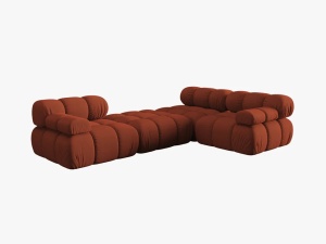 COLTAR MODULAR BELLIS, 4 LOCURI, 282 CM, SCORTISOARA 44, TAPITERIE DIN CATIFEA 3D, DESIGN DEOSEBIT - Img 6