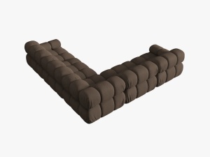 COLTAR MODULAR BELLIS, 5 LOCURI, 282 CM, MARO 40, TAPITERIE DIN CATIFEA 3D, DESIGN DEOSEBIT - Img 2
