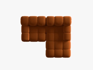 COLTAR MODULAR BELLIS, DREAPTA, 2 LOCURI, 191 CM, SCORTISOARA 56, TAPITERIE DIN CATIFEA, DESIGN DEOSEBIT - Img 3