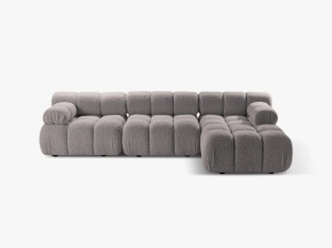 COLTAR MODULAR BELLIS, DREAPTA, 4 LOCURI, 282 CM, TAPITERIE BOUCLE, DIVERSE CULORI, DESIGN DEOSEBIT
