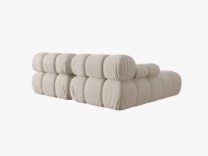 COLTAR MODULAR BELLIS, STANGA, 2 LOCURI, 191 CM, BEJ DESCHIS 23, TAPITERIE DIN CATIFEA 3D, MICADONI - Img 2