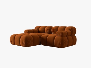 COLTAR MODULAR BELLIS, STANGA, 2 LOCURI, 191 CM, SCORTISOARA 56, TAPITERIE DIN CATIFEA, DESIGN DEOSEBIT - Img 5
