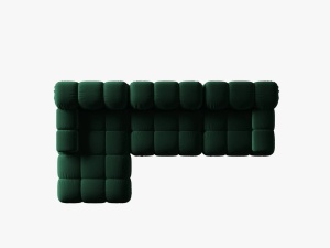 COLTAR MODULAR BELLIS, STANGA, 3 LOCURI, 285 CM, VERDE 38, TAPITERIE DIN CATIFEA, DESIGN DEOSEBIT - Img 2