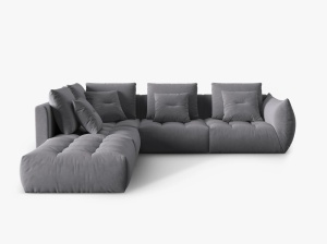 COLTAR MODULAR BLOOM STANGA, 4 LOCURI, 316 CM, DIVERSE CULORI SI MATERIALE, DESIGN DEOSEBIT