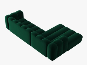 COLTAR MODULAR LUPIN, STANGA, 4 LOCURI, 288 CM, VERDE SMARALD 7, TAPITERIE DIN CATIFEA, DESIGN DEOSEBIT - Img 4