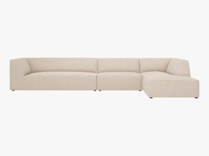 COLTAR MODULAR RUBY, DREAPTA, 5 LOCURI, 366 CM, DIVERSE CULORI SI MATERIALE, DESIGN DEOSEBIT - Img 12