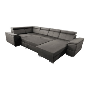COLTAR SEGORIA ROH U, MODEL DREAPTA, GRI/MARONIU TAUPE, DIN TEXTIL MALMO, EXTENSIBIL, SPATIU DEPOZITARE, STIL MODERN, TK - Img 3