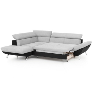 COLTAR VENICE, MODEL STANGA, NEGRU/GRI, DIN TESATURA SI LEMN, EXTENSIBIL, TETIERE REGLABILE, STIL MODERN, TK - Img 5