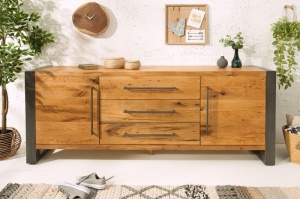 COMODA 200CM, THOR, DIN LEMN MASIV DE STEJAR, STIL VINTAGE, ARTIM GROUP SELECTION