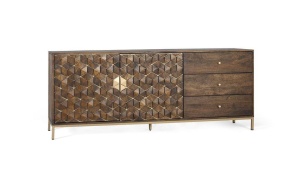 COMODA/BUFET 190CM, NUC/AURIU, DIN LEMN DE MANGO, GINER Y COLOMER - Img 2
